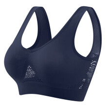 Dunne, effen sportbeha voor dames - Naadloze, draadloze beha in vestmodel, ademend voor workouts en dagelijks gebruik (S-XXXXXL)