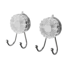 High Strength Vacuum Suction Cup Hook Set Of 2 For-Clear