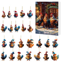 Dragon Advent Calendar 2025 – 24-Day Hanging Ornaments, Acrylic Xmas Decor, Compatible with Christmas Tree