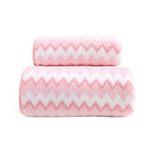 2-Pcs Cotton Bath Towel Set (1 Bath + 1 Hand Towel), Soft, Absorbent, Quick-Dry, Pink – Compatible with Bathroom & Home Decor