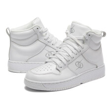 LELINTA Unisex High-Top Sneakers Leather Platform Walking
