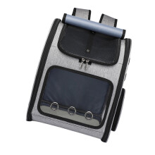 Sac de transport pliable pour animaux de compagnie avec-Gris