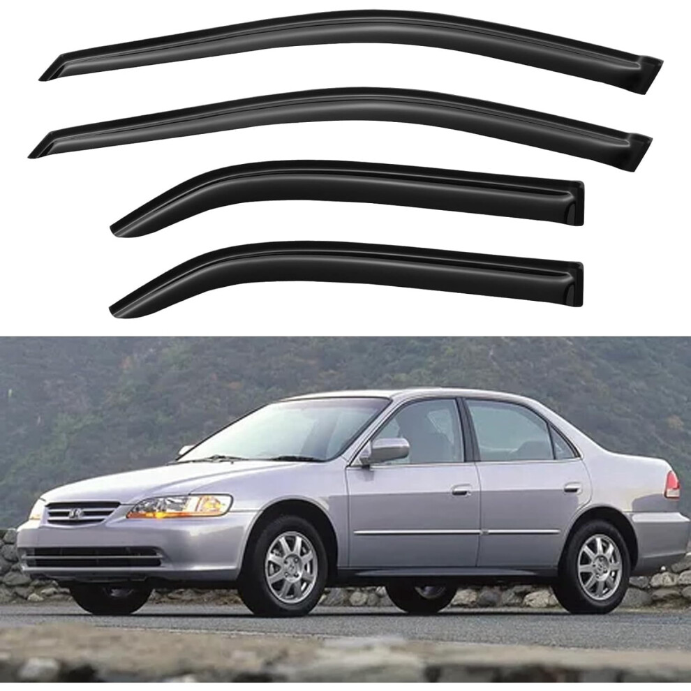 Window Visors Rain Guards For 1998 1999 2000 2001 2002 Honda Accord, Out-Channel Window Vent Wind Deflectors Visors Shades For 98-02 Accord Sedan 9479868461505
