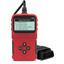 Wired Car OBD2 Scanner, Plug and Play Code Reader, Wired Car OBD2 Scanner, HD LCD Display Screen, Red1pc