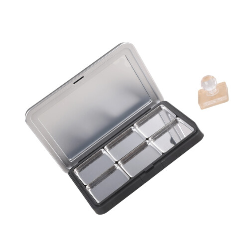 Black Magnetic Cosmetic Empty Palette With Built In Mirror-2