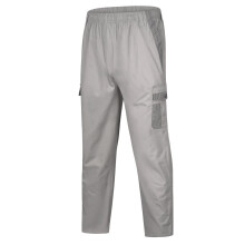 Vatertagsgeschenk Herren Basic Cargohose Übergröße Cargohose Elastischer Bund Taschen Modische, lässige und bequeme Cargohose (Grau, M-5XL)