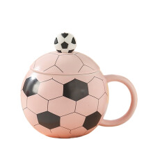 Creatieve 14oz voetbalmok geschikt voor mannen, vrouwen,-Roze