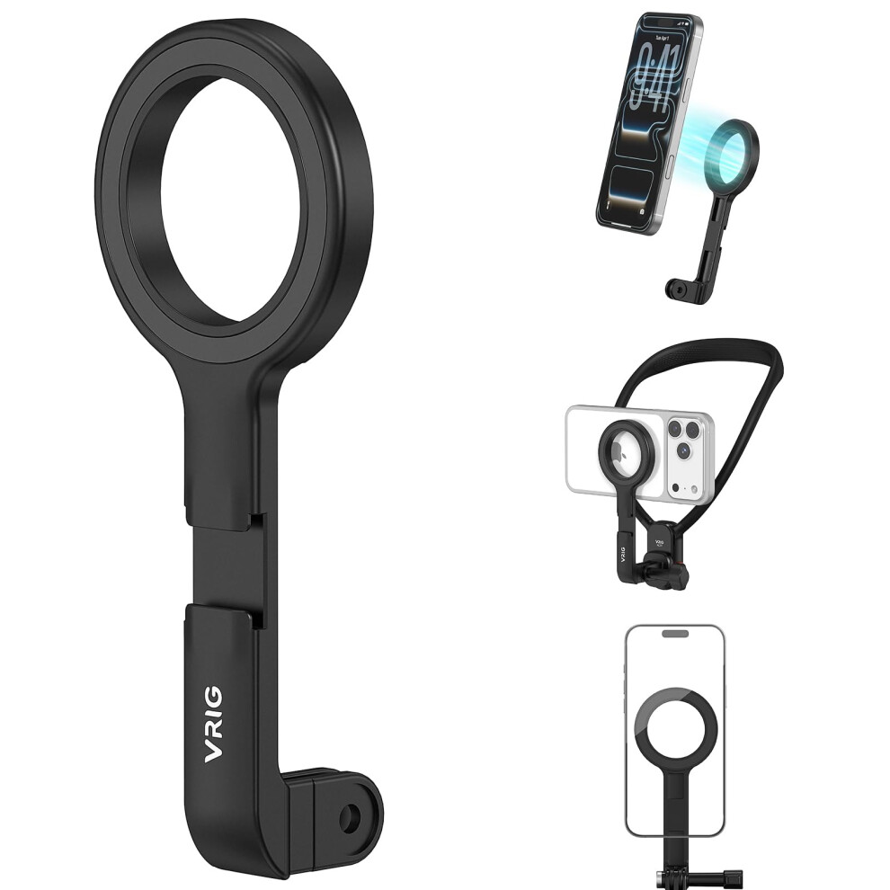 Magsafe Phone Tripod Mount With Cold Shoe, Magnetic Phone Holder For Iphone And Adapter For Gopro 9092120168556