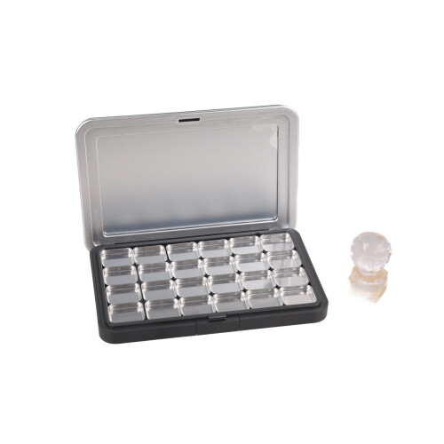 Tragbare magnetische Make-up-Aufbewahrungsbox mit Spiegel,-6