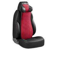 Car Seat Massage Cushion with Vibration Function, Dual Neck and Lumbar Support, Universal Fit (6 Wire White Right)