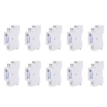 10X SUL180A 15 Minutes Mechanical Timer 24 Hours Programmable Din Rail Timer Relay Measurement Analysis