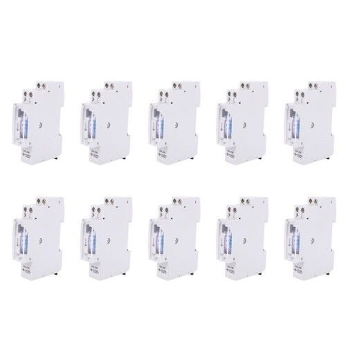 10X SUL180A 15 Minutes Mechanical Timer 24 Hours Programmable Din Rail Timer   Relay Measurement Analysis