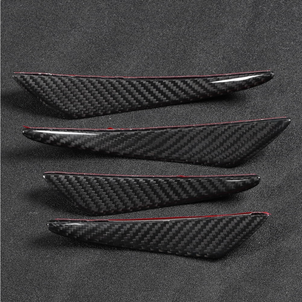 4Pcs/Set Universal Carbon Fiber Bumper Canards Lip Spoiler Fit For,Front Spoiler,Bumper Canards 9365509115480