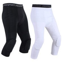 db-os férfi kompressziós nadrág, 3/4-es kompressziós harisnyanadrág, térdvédővel ellátott leggings, kosárlabdához és sporthoz, alapréteg
