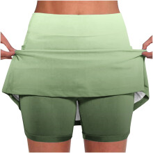 Summer Shorts Skirts for Women Gradient Mid-waist Sports Skirts Swimsuit Bottom, Size S-4XL