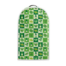 Lightweight Coffee Machine Dust Cover for Kitchen Home Polyester, AntiSlip, Univesal Green White Grid Pattern