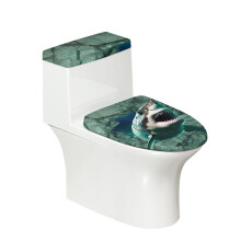 Shark Toilet Lid Cover & 2 Pcs Set Lid Cover Set for Toilet & Stretch for Bathroom Home