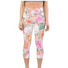 Awdenio Yoga Pants Damesmode Casual Lente en Zomer Bloemenprint Yoga Capri Broek