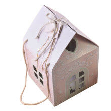 Decorative House Christmas Gift Box Handmade Paper Craft Holiday Family Activities Home Decoration Accessory