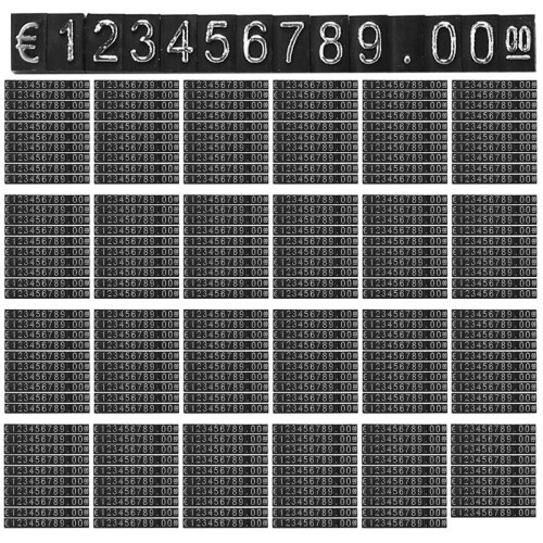 240 Sets Plastic Kubussen Prijs Display Tags Verstelbare Nummer Stand Frame Label Shop