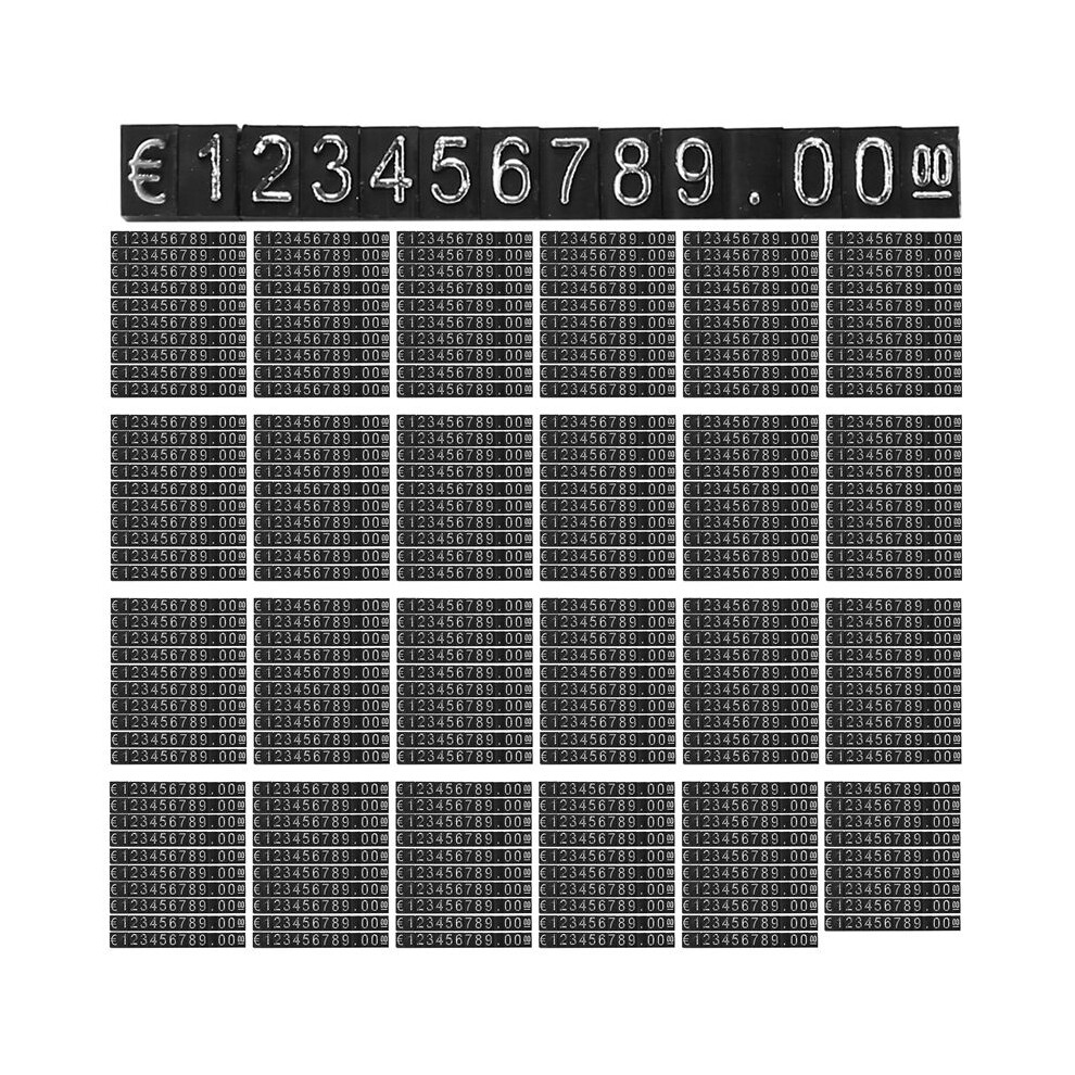 240Sets Plastic Cubes Price Display Tags Adjustable Number Stand Frame Label Shop 6032337719885