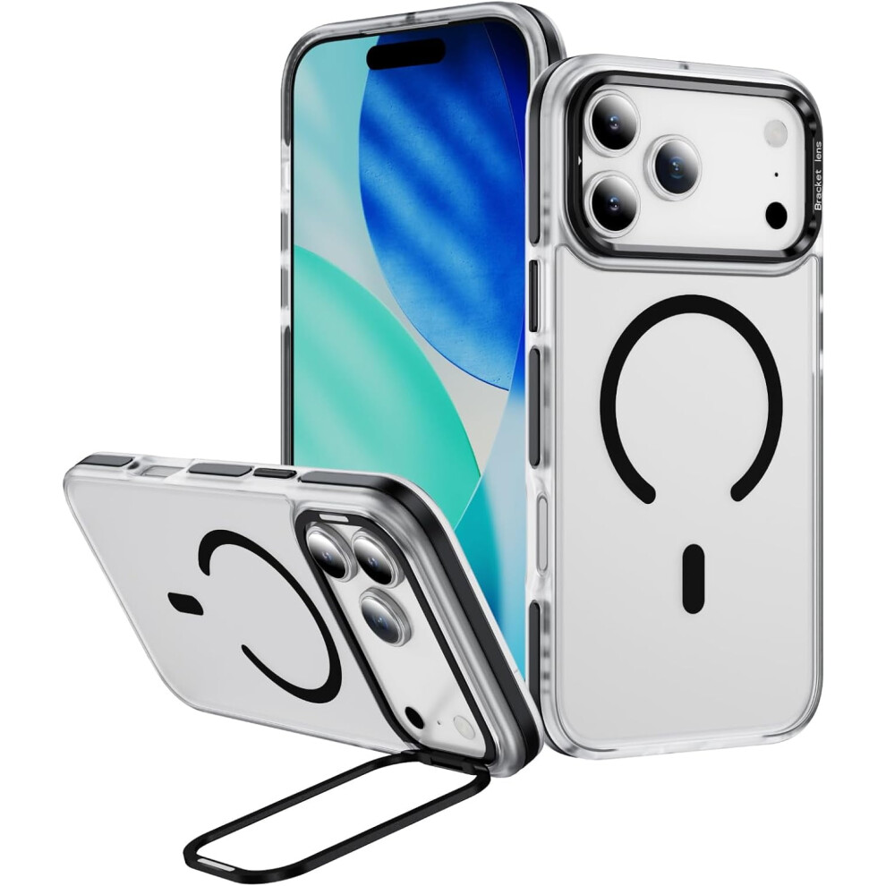 Magnetic Case For Iphone 17 Pro Max Â Magsafe Compatible, Transparent, Anti-Yellowing, Shockproof With Lens Kickstand 9479868120785