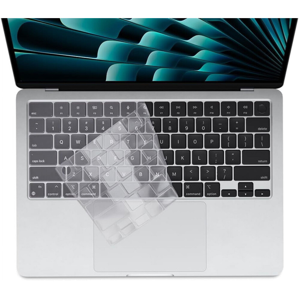 2-Pack Keyboard Cover Skin Compatible With Macbook Air 13.6" & 15.3" (2022-2024, M2/M3, A2681/A2941), Tpu Protector 9365509117316