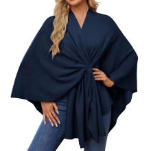 Transparent halsduk för kvinnor Sjalar och sjalar Lång halsduk Rebozo Para Mujer Varm sjal Chiffonghalsduk Virkad sjal Marinblå En storlek