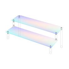 Acrylic Display Riser 30cm Clear Acrylic Showcase for Candy Jewelry Desserts double layer