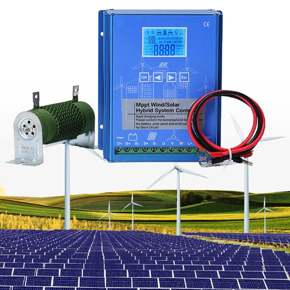 5000W Mppt Wind Solar Hybrid Charge Controller 12V 24V 48V Off Grid With Lcd Display For Battery Bank 9092120183559