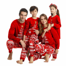 Bijpassende familiepyjama's voor dames en heren, kerstpyjama's met ruitjespatroon, katoenen pyjama's voor de feestdagen, pyjama's voor mama en papa.