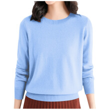 Damen-Strickpullover mit Rundhalsausschnitt, einfarbig, langärmelig, locker, lässig, warm, für Herbst und Winter
