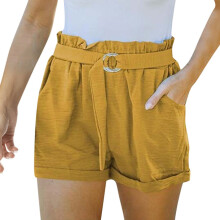 Plus size damesportshorts, højtaljede løse joggingshorts med lommer, behagelige sommer- og afslappede strandyoga-shorts – kompatibel med alle