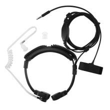 3,5mm nastavitelný krční mikrofon s mikrofonem pro sluchátka s krytou akustickou trubicí a sluchátkem s prstovým PTT pro mobilní telefon s