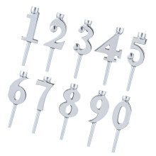 Zahlen-Kerzenhalter-Set, Zahlen-Kerzenhalter, Zahlen 0–9,-1