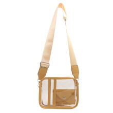 Bolso bandolera transparente, bolso de hombro, aprobado para estadios, conciertos, festivales y fiestas, bolso de mensajero sencillo y práctico.