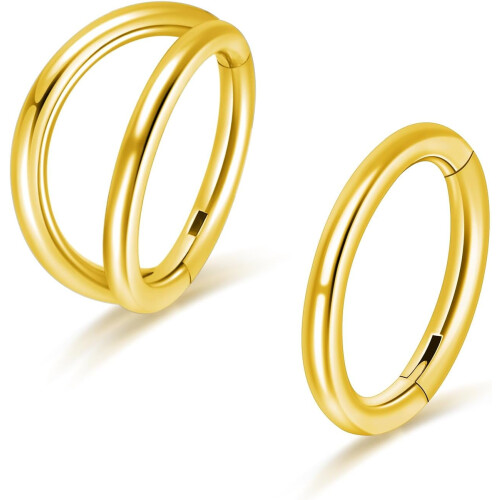τεμάχια κρίκοι μύτης από τιτάνιο 16G, 6-12mm, για χόνδρο/έλικα/δαίθο/ράβδο/διάφραγμα,