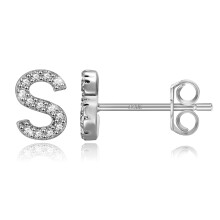 Turandoss Initial Stud Earrings Monogram Earrings CZ Jewelry Birthday Gift Wedding Gifts for Women