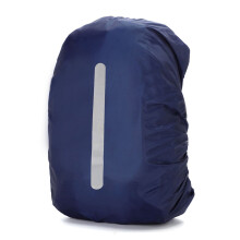 Dustproof Backpack Rain Cover, Waterproof Backpack Cover for Camping Hiking, Reflective Rain Cover (Dark Blue 60L)