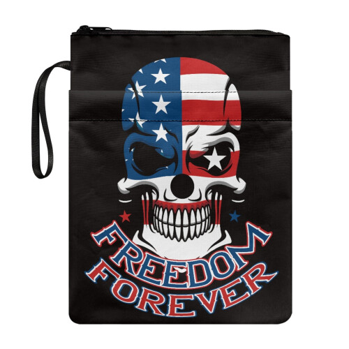 Skull Book Cover Zipper Bag Polyester 1 Pack