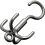 Silver 4-Claw Rotary Hook ABS Multi-Functional Coat Hat Rack 10