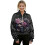Women's Oversized Cropped Quarter-Zip Sweatshirt with 1