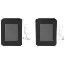 2X 6 in 1 PM2.5 PM10 HCHO TVOC CO CO2 Air Quality Detector CO CO2 Formaldehyde Monitor Office Air Quality Tester,Black