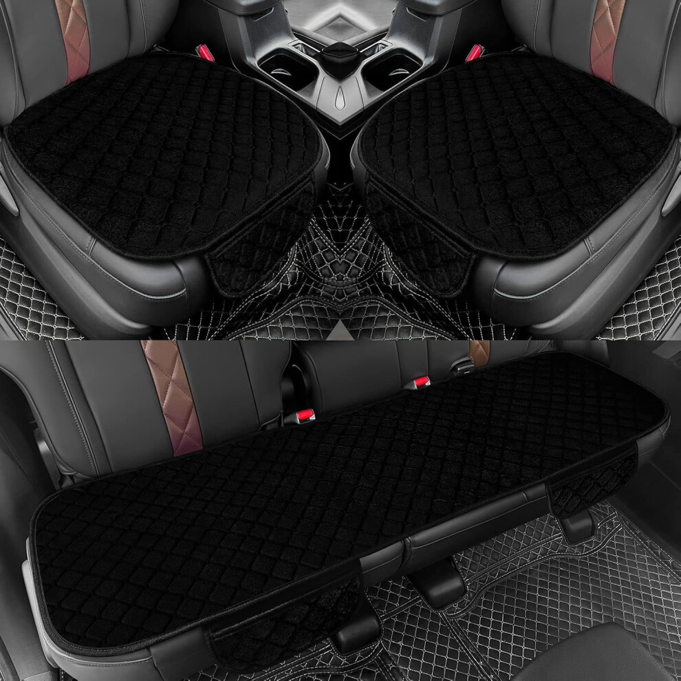 2Pcs Universal Car Seat Covers With Storage Pockets Â Padded Front Seat Covers Compatible With Suv, Truck, Van & Automotive (Khaki) 9479868477131