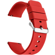Silicone Watch Band Quick Release 18mm Red