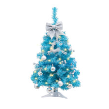 Blue Tabletop Christmas Tree with Lights 45cm