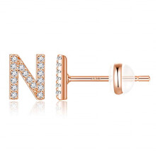 Turandoss Initial Stud Earrings Monogram Earrings CZ Jewelry Birthday Gift Wedding Gifts for Women