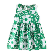 Kjole til småbørnspiger, forår, sommer, ny, vest, blomsterprint, moderigtige prinsessekjoler, størrelser 1-8 år