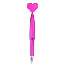 Heart-shaped retractable ballpoint pen, multi-color gel pens for writing/journaling, fun student stationery & desk decor, smooth click mechanism
