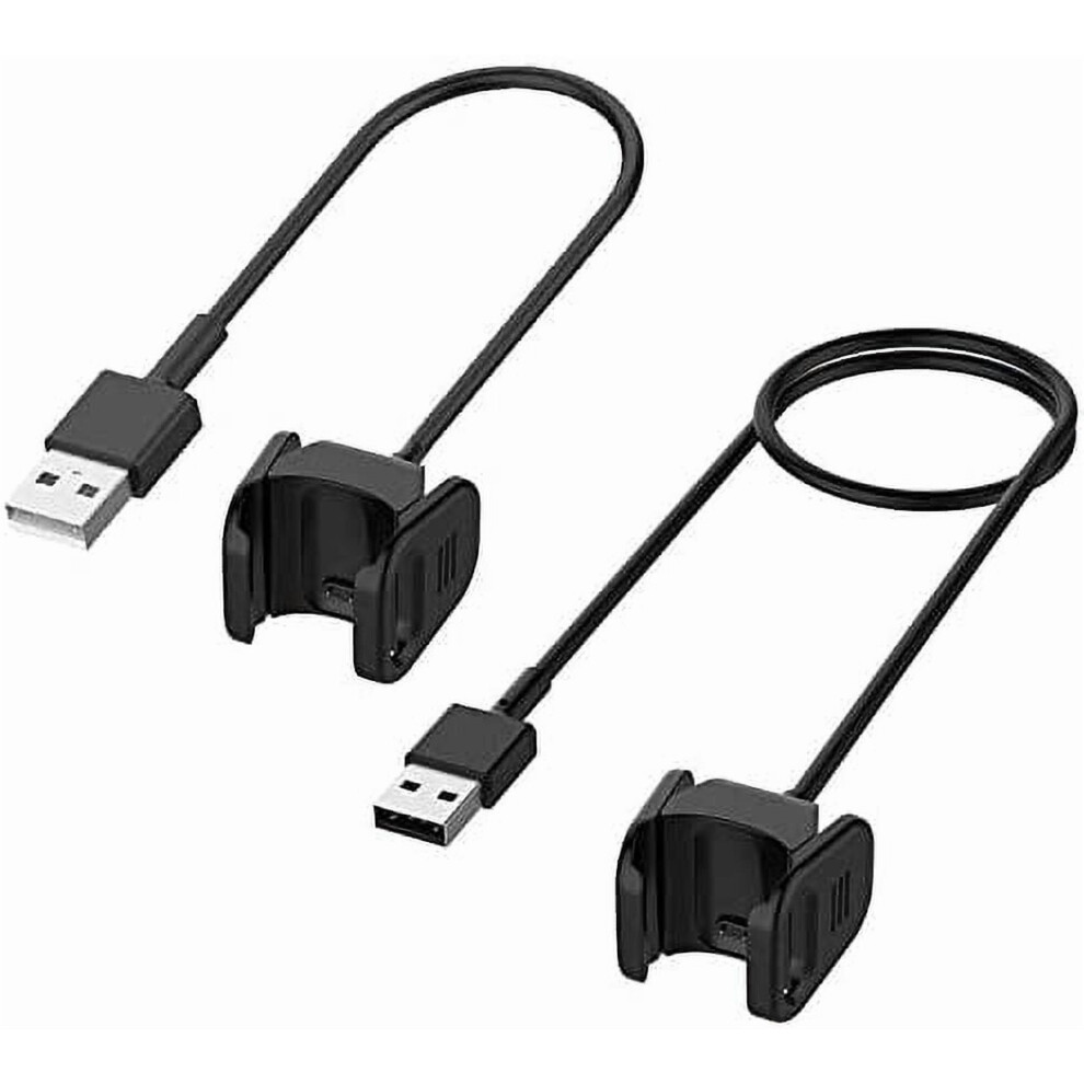 Tianle Compatible With Fitbit Charge 4 Charger, Charging Cable Cord Compatible With Fit Bit Charge 4 Smart Wristband (2 Pack, 1.8Ft & 3.3Ft) 9365509125816